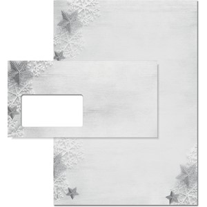 Sigel DP248Set - Weihnachts-Motiv-Papier Set, Frozen Stars