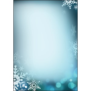 SIGEL DP255 - Briefpapier Weihnachten "Blue Snowflakes" A4, 25 Blatt