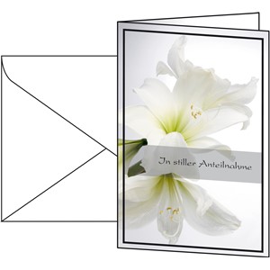 Sigel DS006 - Trauer-Karten weiße Amaryllis