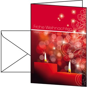 Sigel DS014 - Weihnachts-Karten, Red Candles