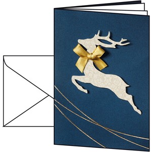 Sigel DS020 - Weihnachts-Karten (inkl. Umschläge), Santa´s Reindeer
