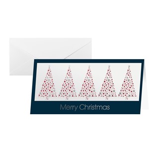 Sigel DS032 - Weihnachts-Karten (inkl. Umschläge), Business Greetings, Rot-/Silberprägung, Außenseite hochglänzend, Innenseite matt