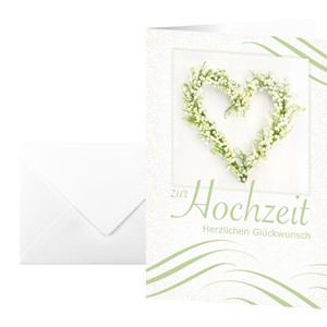 Sigel DS042 - Motiv-Karten inkl. weiße Umschläge, Hochzeit, DIN lang
