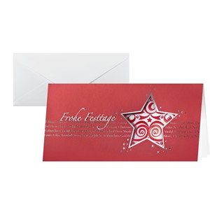 Sigel DS048 - Weihnachts-Karten (inkl. Umschläge), Red Star
