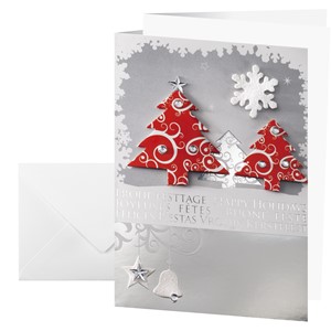 Sigel DS454 - Handmade-Weihnachts-Karten (inkl. Umschläge), Three Trees