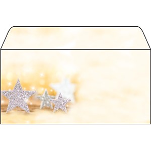Sigel DU035 - Weihnachts-Umschlag, Glitter Stars