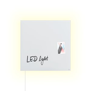 Sigel GL401 - Glas-Magnetboard artverum® LED light, super-weiß, 48x48 cm