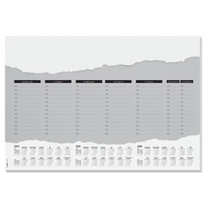 SIGEL HO305 - Papier-Schreibunterlage, Design "Weekly Planner", ca. A2, mit Kalendarium für 3 Jahre, 52 Blatt