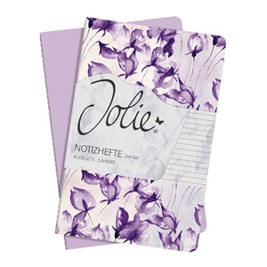 Sigel JN703 - Notizhefte Jolie®, Softcover, Violet Orchid, liniert, 2 Notizhefte im Set, ca. A5