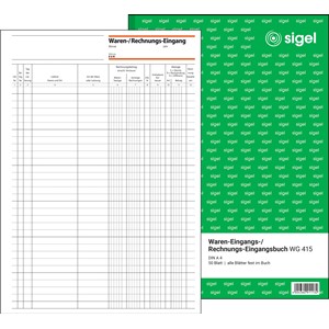 Sigel WG415 - Waren-/Rechnungs-Eingangsbuch