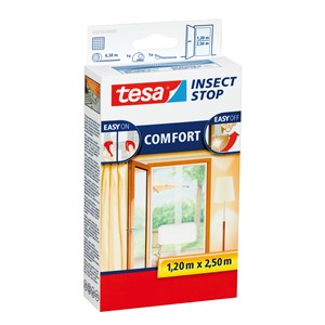 tesa 55910-00020 - Fliegengitter Insect Stop Klett COMFORT für Türen, weiß