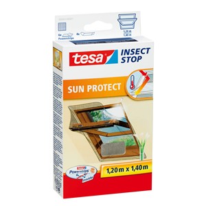 tesa 55924-00021 - Fliegengitter Insect Stop Klett SUN PROTECT für Dachfenster, anthrazit-metallic
