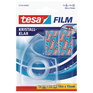 tesa 57319-00001 - film® kristall-klar, 10 m x 15 mm + Handabroller
