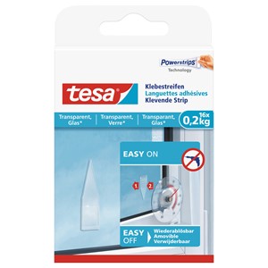tesa 77732-00000 - Powerstrips® Klebestreifen für transparente Oberflächen und Glas
