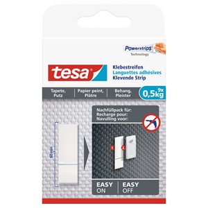 tesa 77770-00000 - Powerstrips® Klebestreifen für Tapeten und Putz