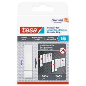 tesa 77771-00000 - Powerstrips® Klebestreifen für Tapeten und Putz