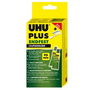 UHU 45720 - plus endfest, 2 Komponentenkleber, 163 g