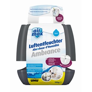 UHU 48160 - airmax Luftentfeuchter Ambiance, Originalpackung 500 g, anthrazit