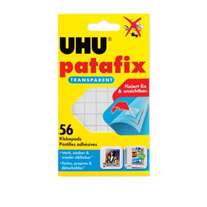 UHU 48815 - patafix transparent Klebepads, 56 Stück