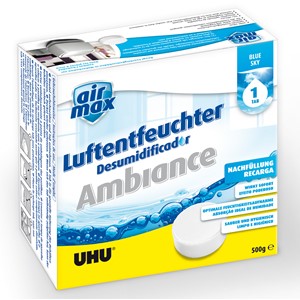 UHU 50535 - airmax Luftentfeuchter Ambiance Tabs, Blue Sky, 500g