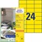 3451 - Avery Zweckform Etiketten 70x37 mm, 100 Bögen, gelb