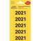 43-221 - Avery Zweckform Jahreszahlen 2021, 60 x 24 mm, gelb