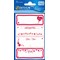 ZD-59953 - Z-Design Haushaltsetiketten, Papier, Herzen, rot, rosa, weiß