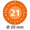 6943-2021 - Avery Zweckform Prüfplaketten, Ø 20 mm, orange
