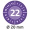 6945-2022 - Avery Zweckform Prüfplaketten, Ø 20 mm, violett