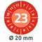 6945-2023 - Avery Zweckform Prüfplaketten Ø 20 mm, rot