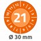 6946-2021 - Avery Zweckform Prüfplaketten, Ø 30 mm, orange