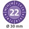 6946-2022 - Avery Zweckform Prüfplaketten, Ø 30 mm, violett