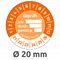 6959-2021 - Avery Zweckform Prüfplaketten, Ø 20 mm, orange