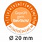 6967-2021 - Avery Zweckform Prüfplaketten, Ø 20 mm, orange