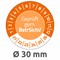 6968-2021 - Avery Zweckform Prüfplaketten, Ø 30 mm, orange
