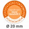 6975-2021 - Avery Zweckform Prüfplaketten, Ø 20 mm, orange