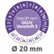 6975-2022 - Avery Zweckform Prüfplaketten Ø 20 mm, violett