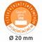 6983-2021 - Avery Zweckform Prüfplaketten, Ø 20 mm, orange