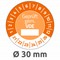 6984-2021 - Avery Zweckform Prüfplaketten, Ø 30 mm, orange