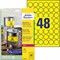 L6128-20 - Avery Zweckform Wetterfeste Folien-Etiketten, gelb, Ø 30 mm, 20 Bögen