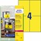 L6132-20 - Avery Zweckform Wetterfeste Folien-Etiketten, 105 x 148 mm, 20 Bögen, gelb