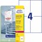 L8003-10 - Avery Zweckform Antimikrobielle Etiketten 105x148mm weiß