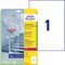 L8011-10 - Avery Zweckform Antimikrobielle Etiketten 210x297mm transparent