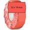 ME-30007361 - METO Etiketten für Preisauszeichner (32x19 mm, 2-zeilig, 5.000 Stück, permanent haftend) 5 Rollen à 1000 Stück, fluor rot