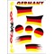 HES-3389 - Herma Tattoo Sticker, Deutschland Fahnen