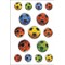 HES-6251 - Herma Decor Sticker, Bunte Fussbälle, geprägt