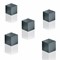 GL728 - Sigel SuperDym-Magnete C5 Strong, Cube-Design, titangrau, 5er Pack