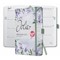 J3337 - SIGEL Wochenkalender Jolie 2023, Loose Florals Lilac, violett/grün, ca. A5, Hardcover, mit Stickerbogen