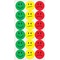 MU171 - Sigel Klebepunkte smileys, Smileys in gelb, grün, rot, Ø 20 mm, 180 Stück