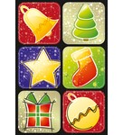 SIGEL CS115 Weihnachts-Sticker auf Rolle Sterne mit Silberdruck 200 Aufkleber 